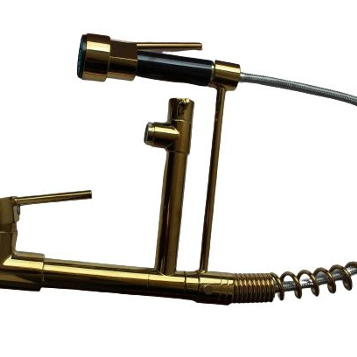 GENERICO - Mezcladora de Cocina Alta - Negro y Oro amarillo brillante