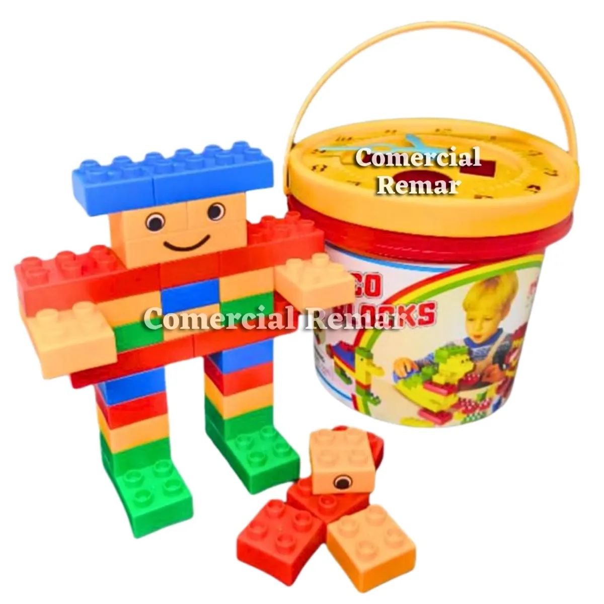 GENERICO - Balde de Bloques de Construcción 33 piezas Juego Didáctico