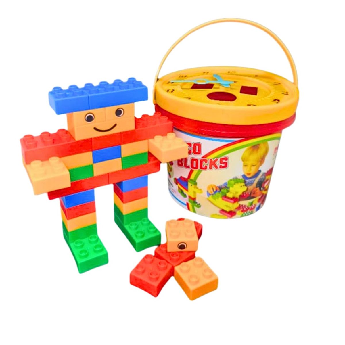 GENERICO - Balde de Bloques de Construcción 33 piezas Juego Didáctico