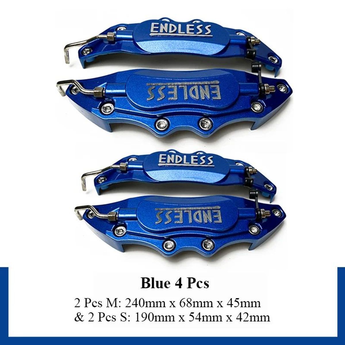 GENERICO - Cubre Caliper Decorativo Aluminio Endless Delanteros 2pz