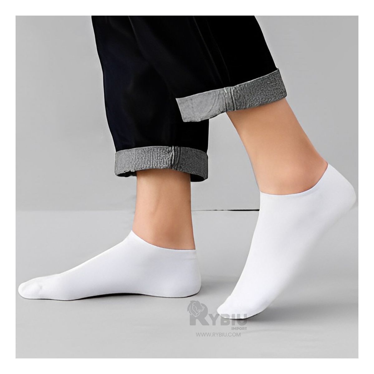 RYBIU IMPORT - Medias MIX Taloneras Frescas Hombre Pack X3