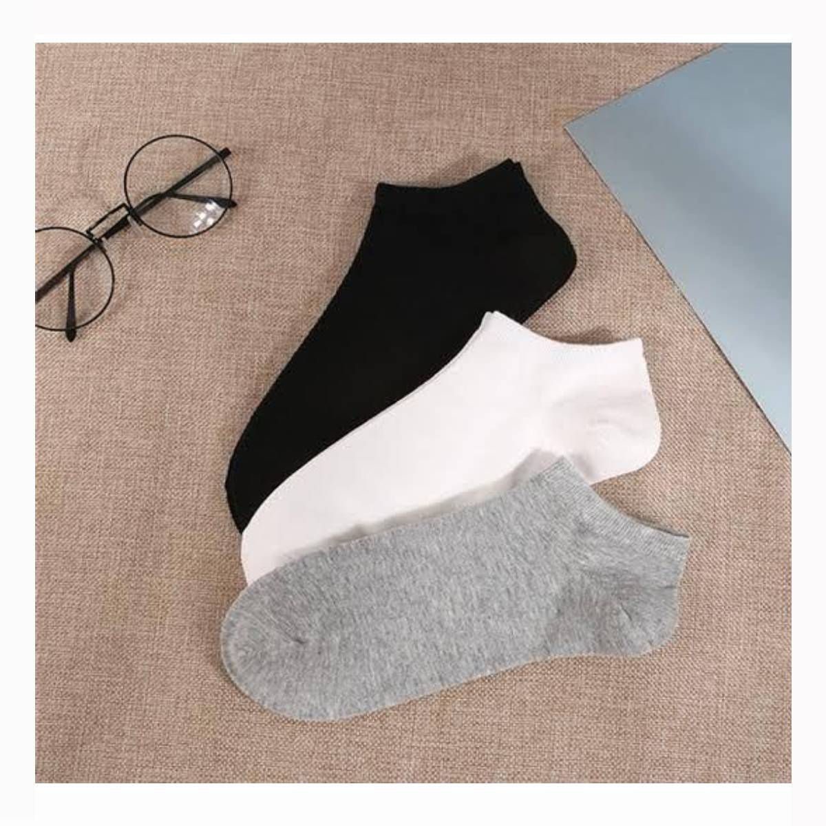 RYBIU IMPORT - Medias MIX Taloneras Frescas Hombre Pack X3