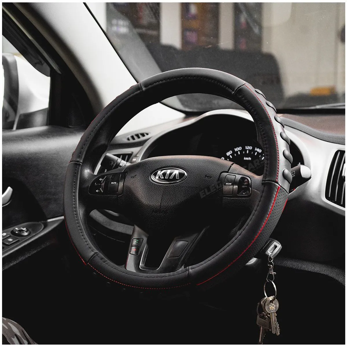 GENERICO - Forro De Timon Antideslizantes  Protectora Cuero Microfibra