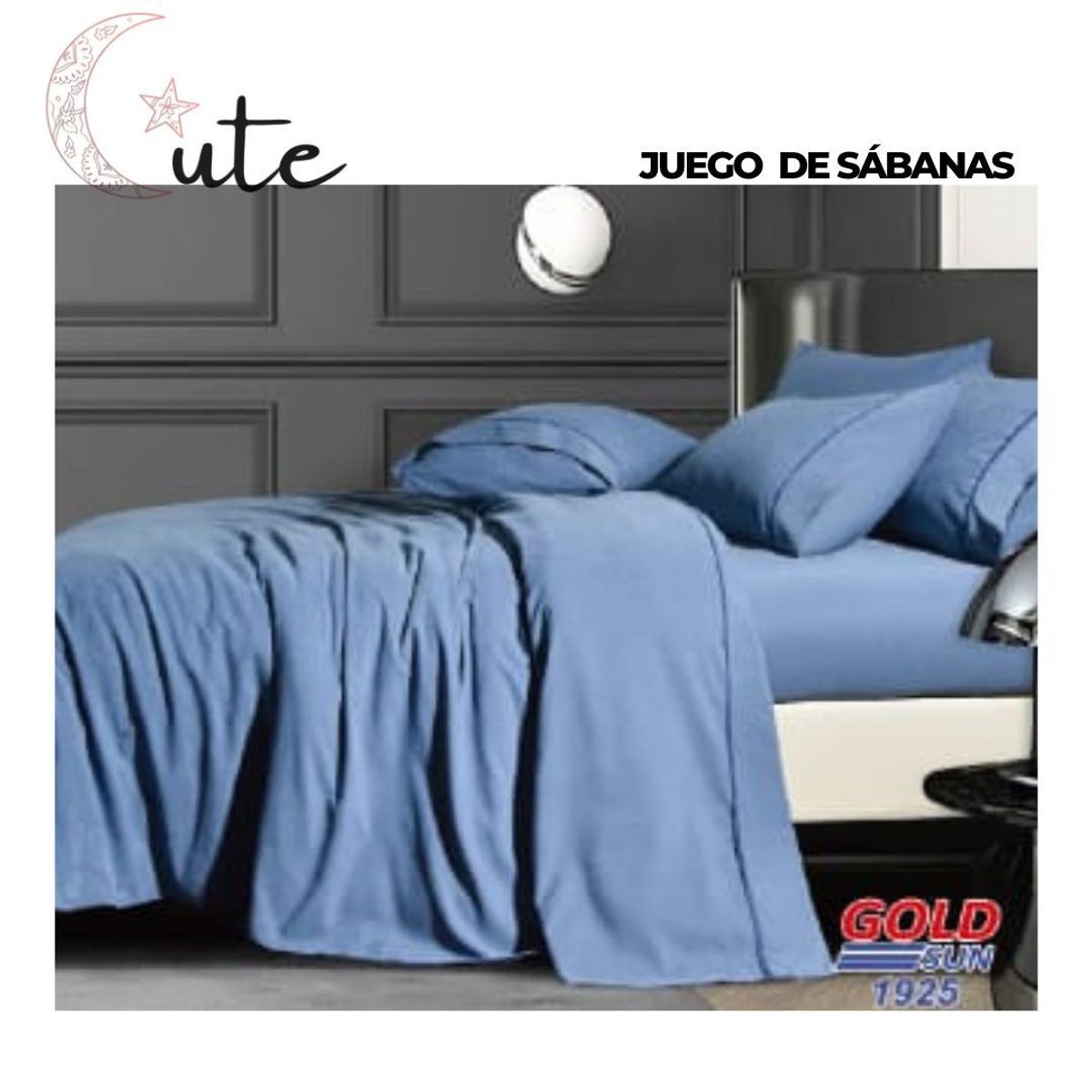 GOLDSUN - JUEGO DE SÁBANAS GOLDSUN COLOR ENTERO QUEEN