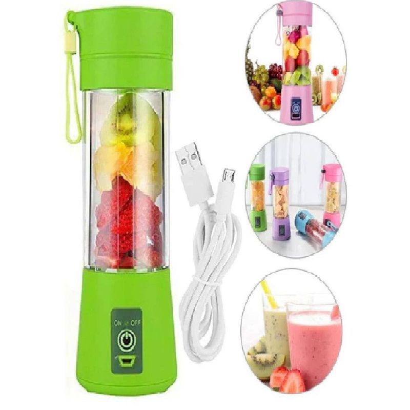 Mini Licuadora Portatil Recargable de Cuchillas Color Verde