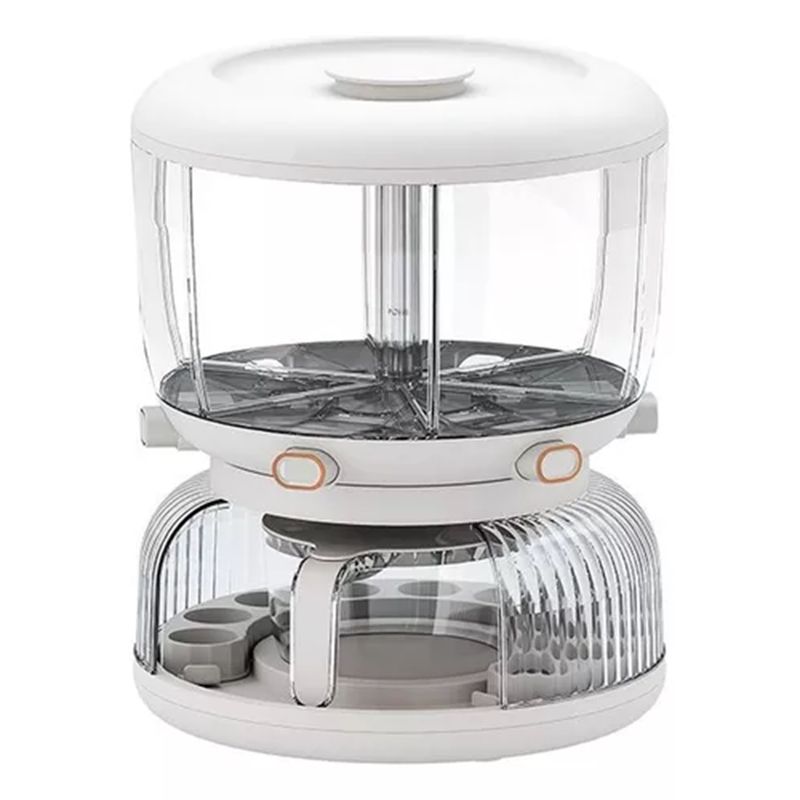 GENERICO - Organizador Dispensador  de Arroz Menestras y Huevos para Cocina Blanco