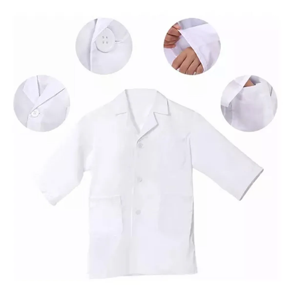 DENISASAA - Bata Uniforme médico Bata de laboratorio Niñas Niños-L