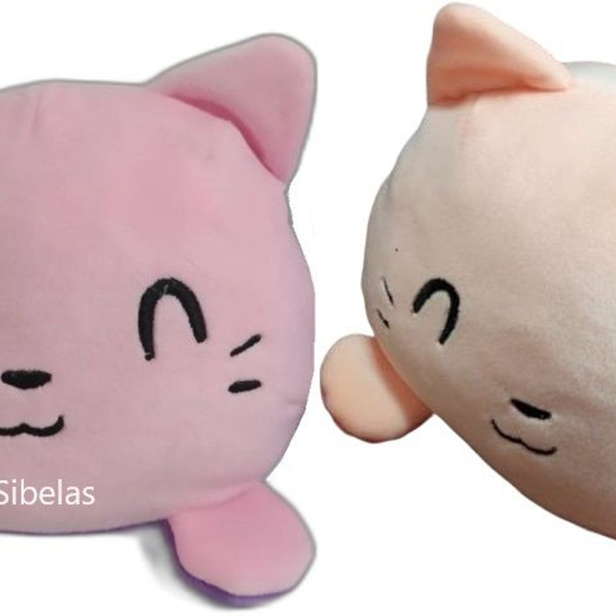 GENERICO - Gatito Reversible Melon-Rosado Doble Cara Peluche