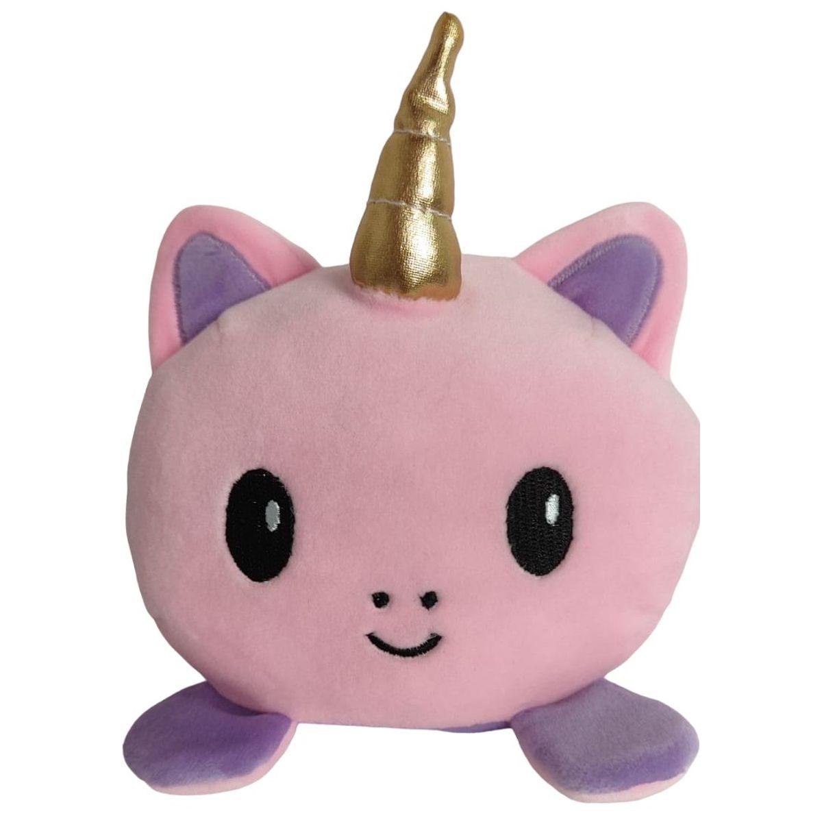 GENERICO - Unicornio Reversible Rosado-Morado Doble Cara Peluche