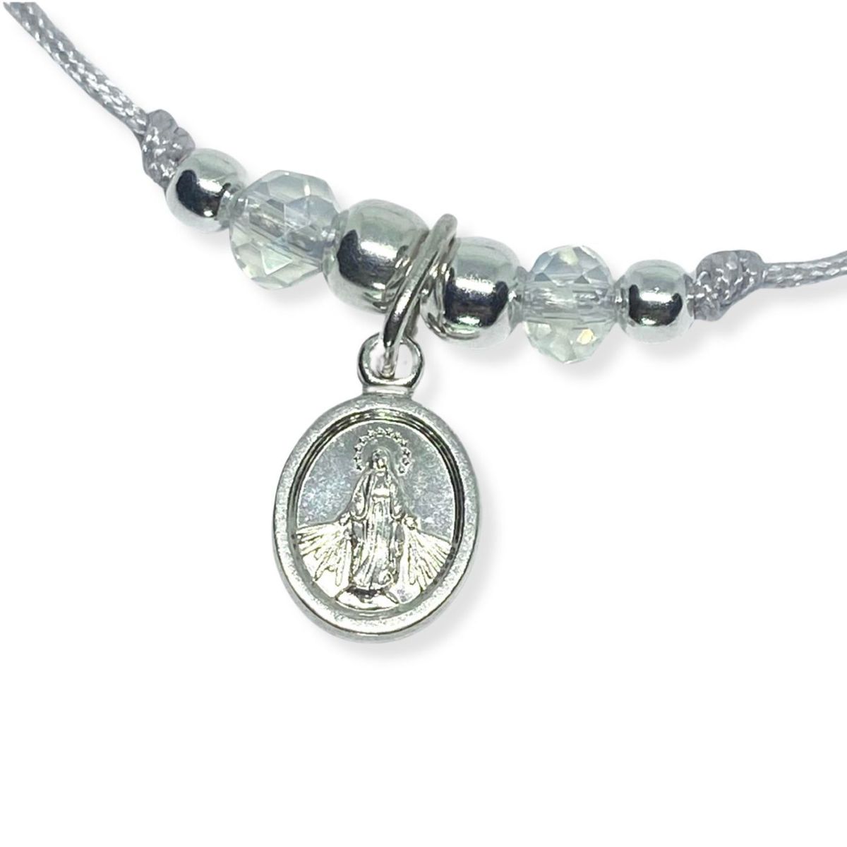 SANTORAL - Pulsera Inmaculada Concepción de María - Hilo y Plata