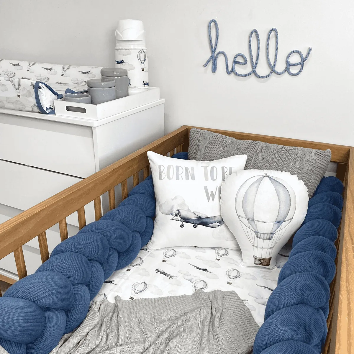 GENERICO - Protector de cuna trenzado 4 metros Thadi Sumaq