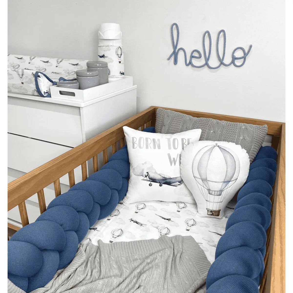 GENERICO - Protector de cuna trenzado 4 metros Thadi Sumaq