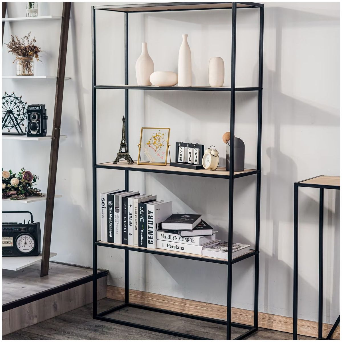 VENTITAS HOME - Librero Industrial Pierinno Ventitas Home Rovere