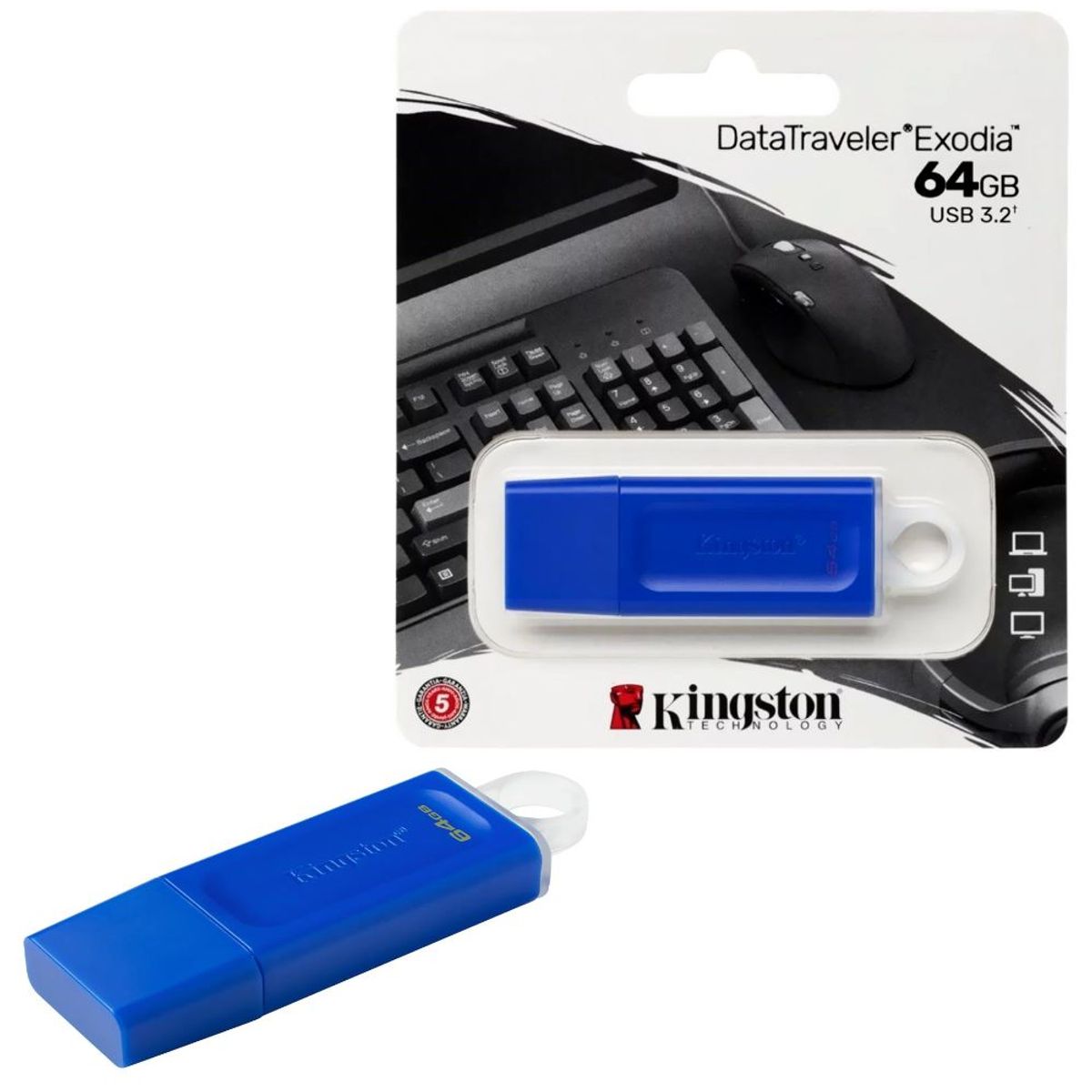 KINGSTON - Memoria Usb Kingston 64gb 3.2 Exodia Azul