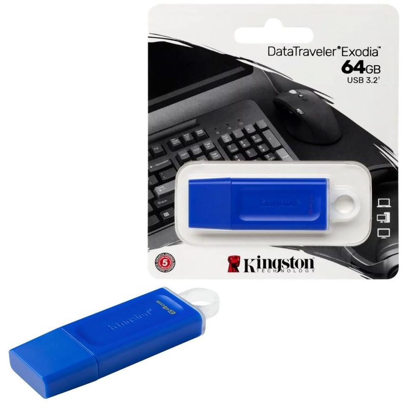 KINGSTON - Memoria Usb Kingston 64gb 3.2 Exodia Azul