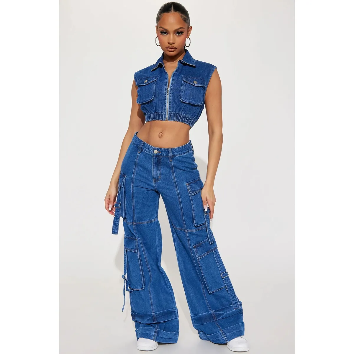 BENCUS JEANS - Blusa Corta Denim Mujer