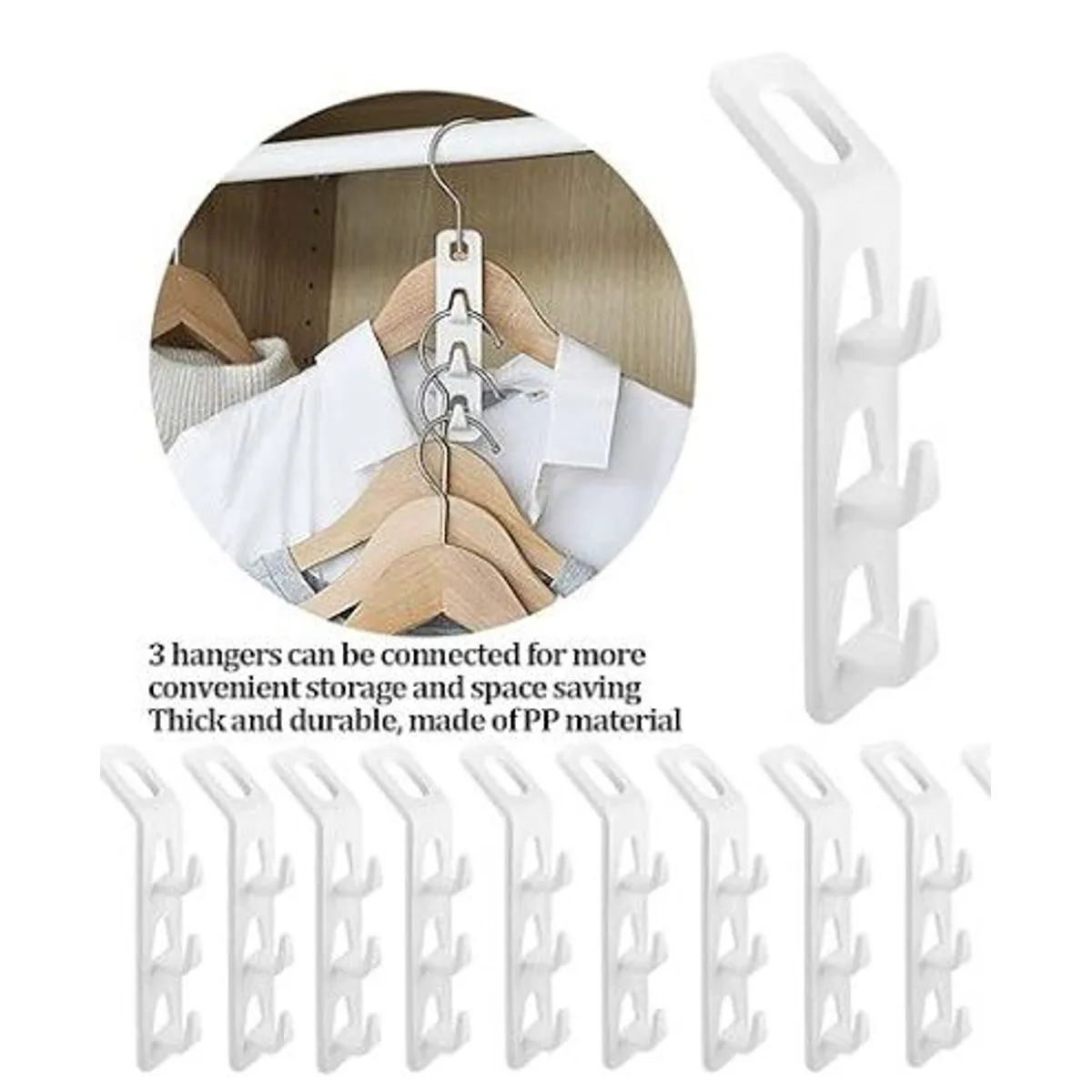 GENERICO - Organizador Set de 4 colgadores para Camisas y otros