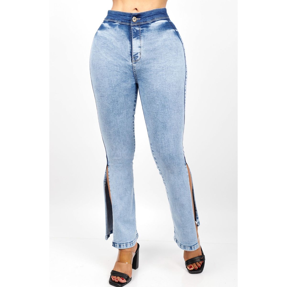 BENCUS JEANS - Pantalón Flare Jeans Zafiro Bootcut Celeste