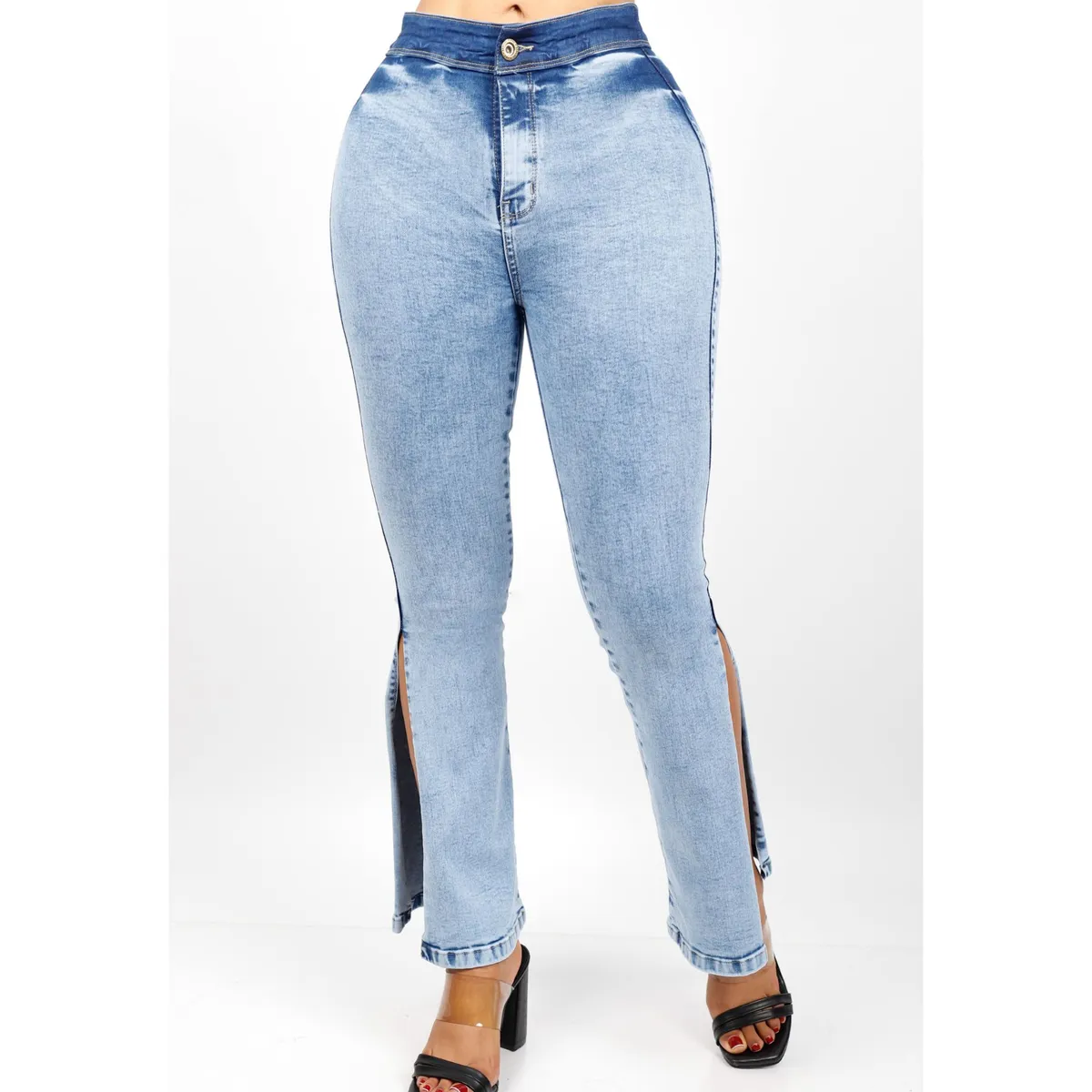 BENCUS JEANS - Pantalón Flare Jeans Zafiro Bootcut Celeste