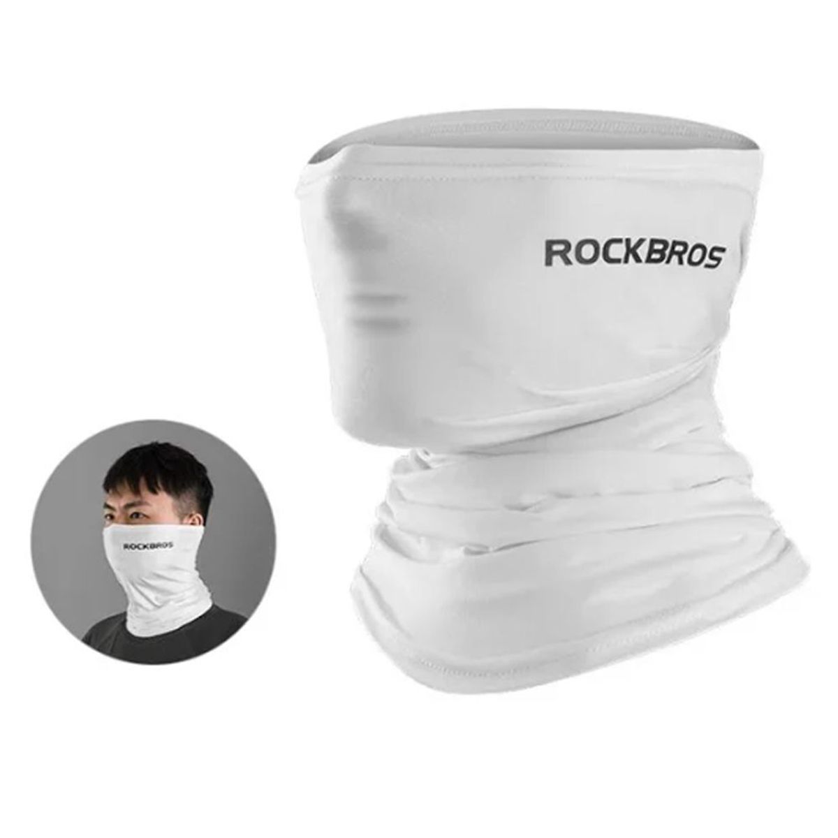 ROCKBROS - Bandana Pasamontaña Color BLANCO Protección UV ROCKBROS - M4