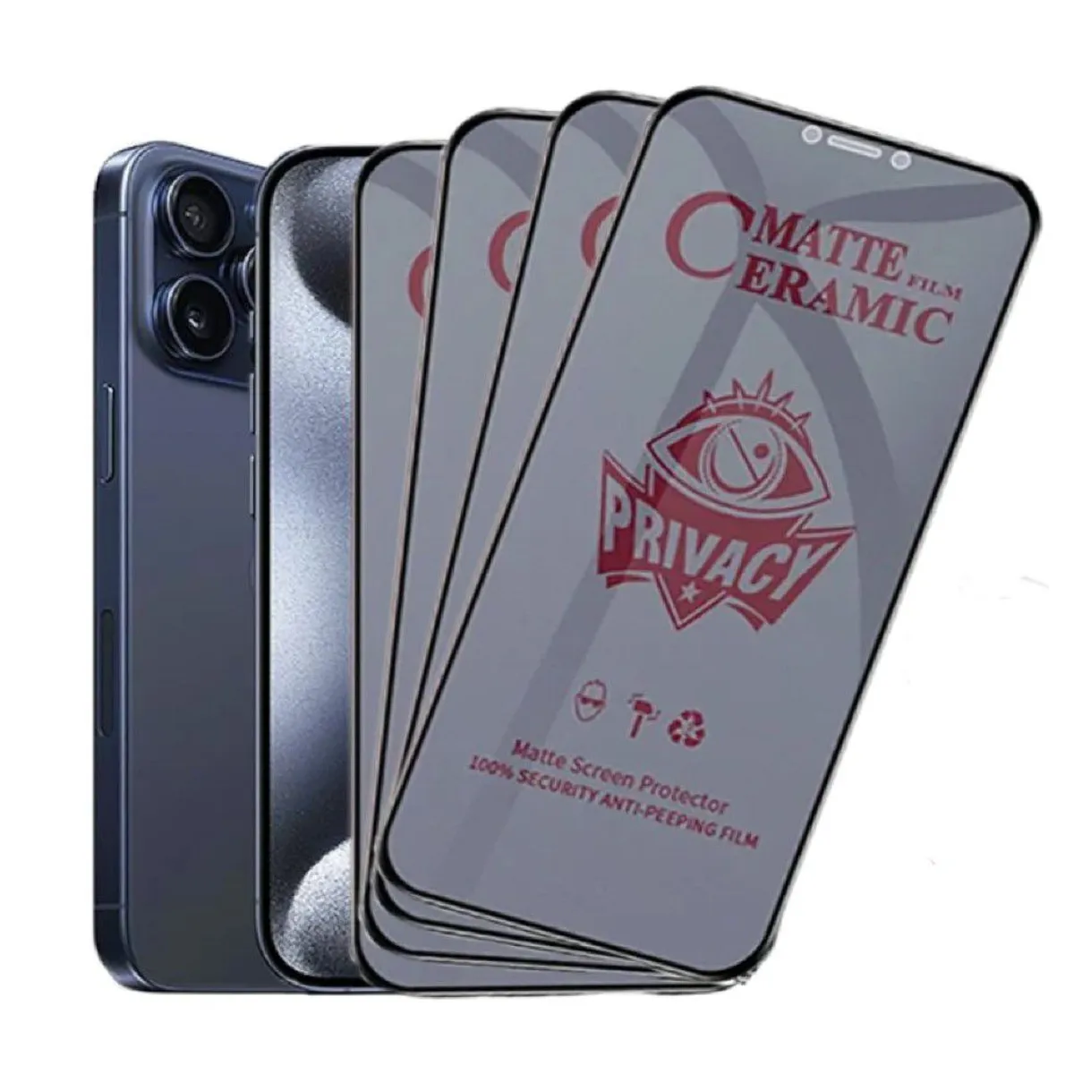 GENERICO - Protector de pantalla anti espía acabado mate para iphone 15 PRO