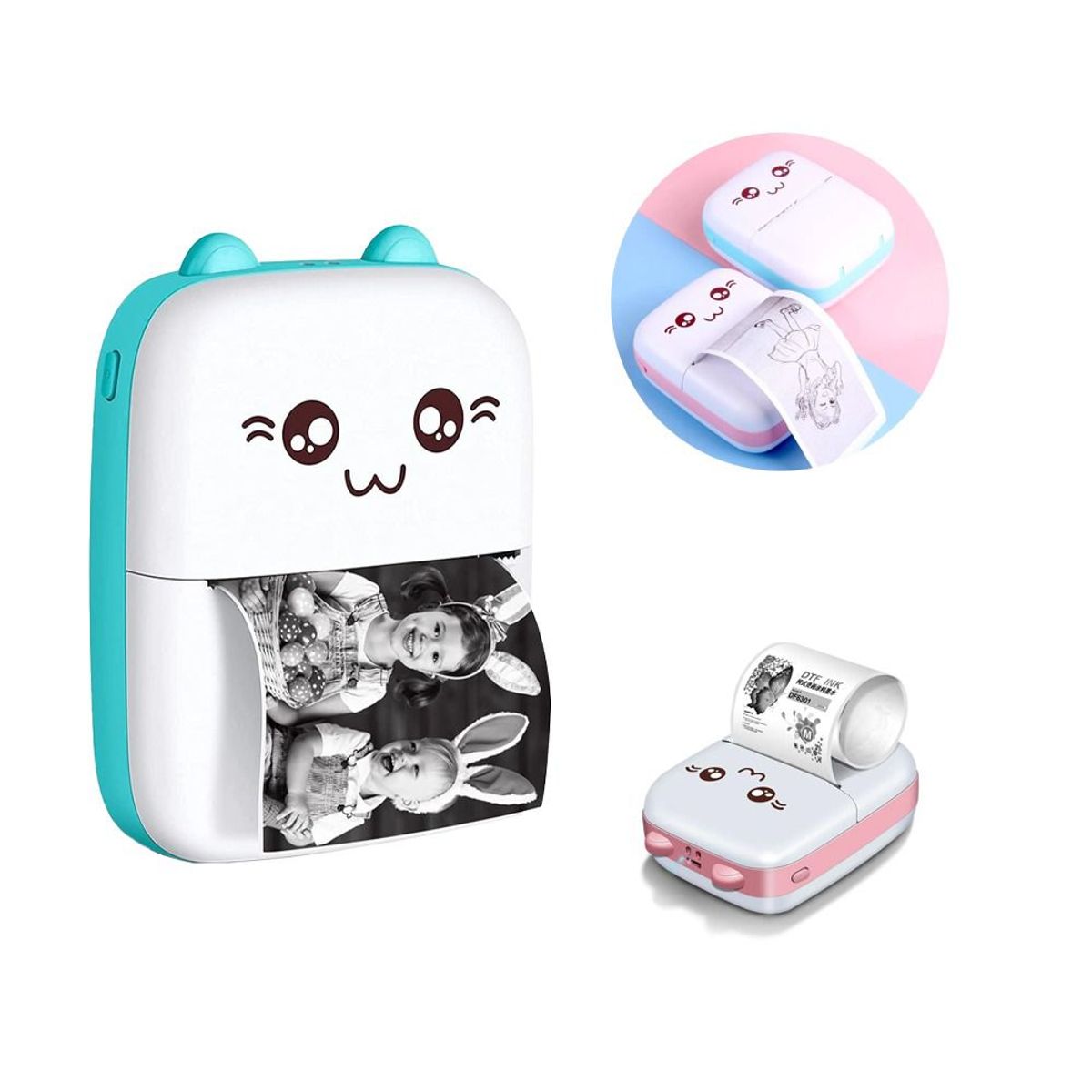 GENERICO - Mini Impresora Portátil Térmica Bluetooth Recargable