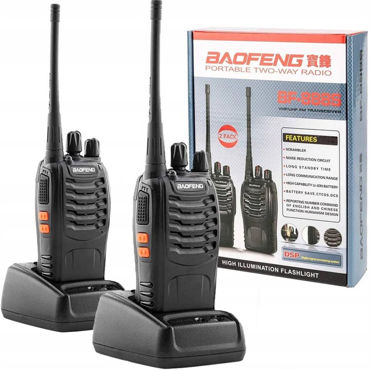 BAOFENG - Kit de radios  Walkie Talkie Baofeng BF888S Original
