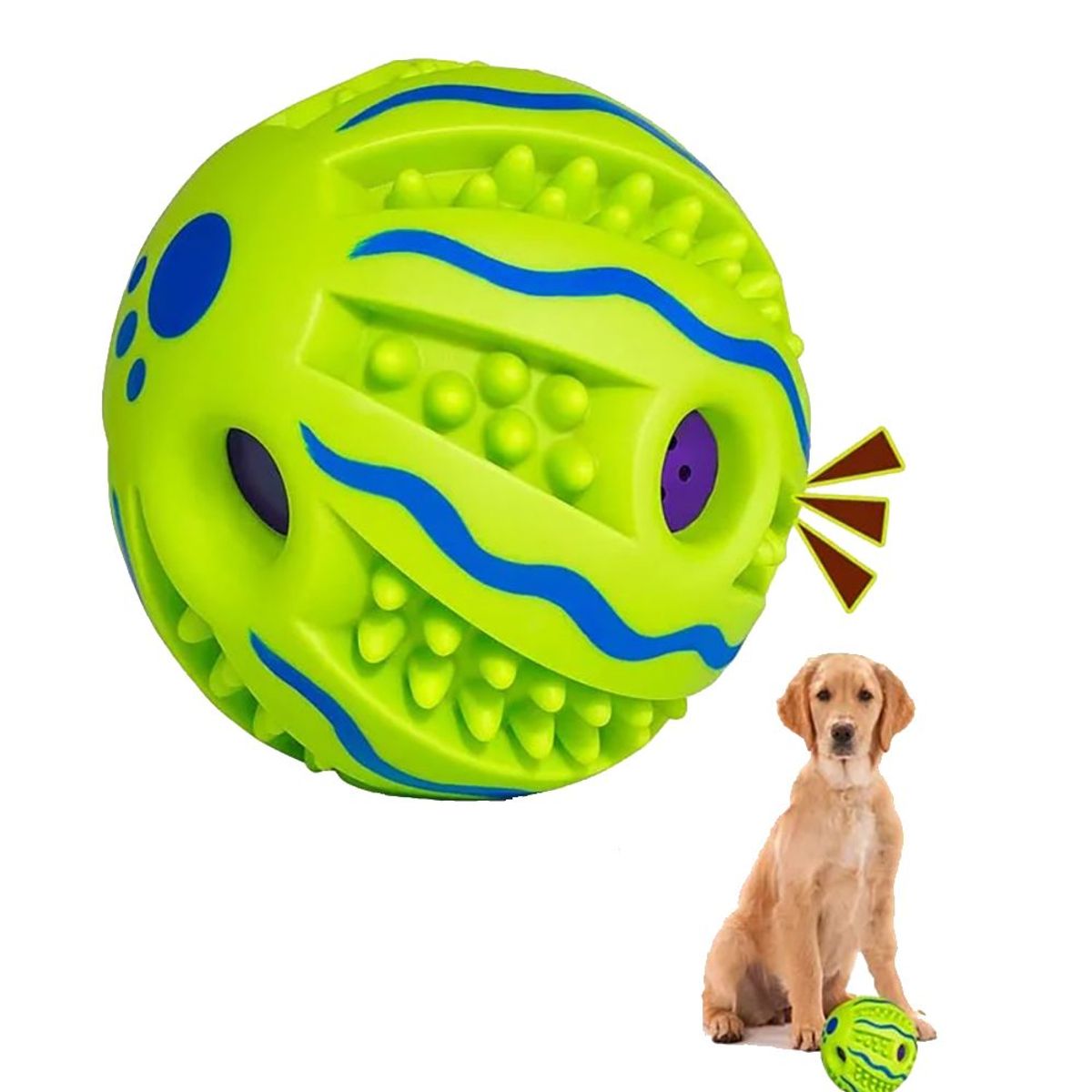GENERICO - Pelota De Sonido Para Perro Con Textura D14cm