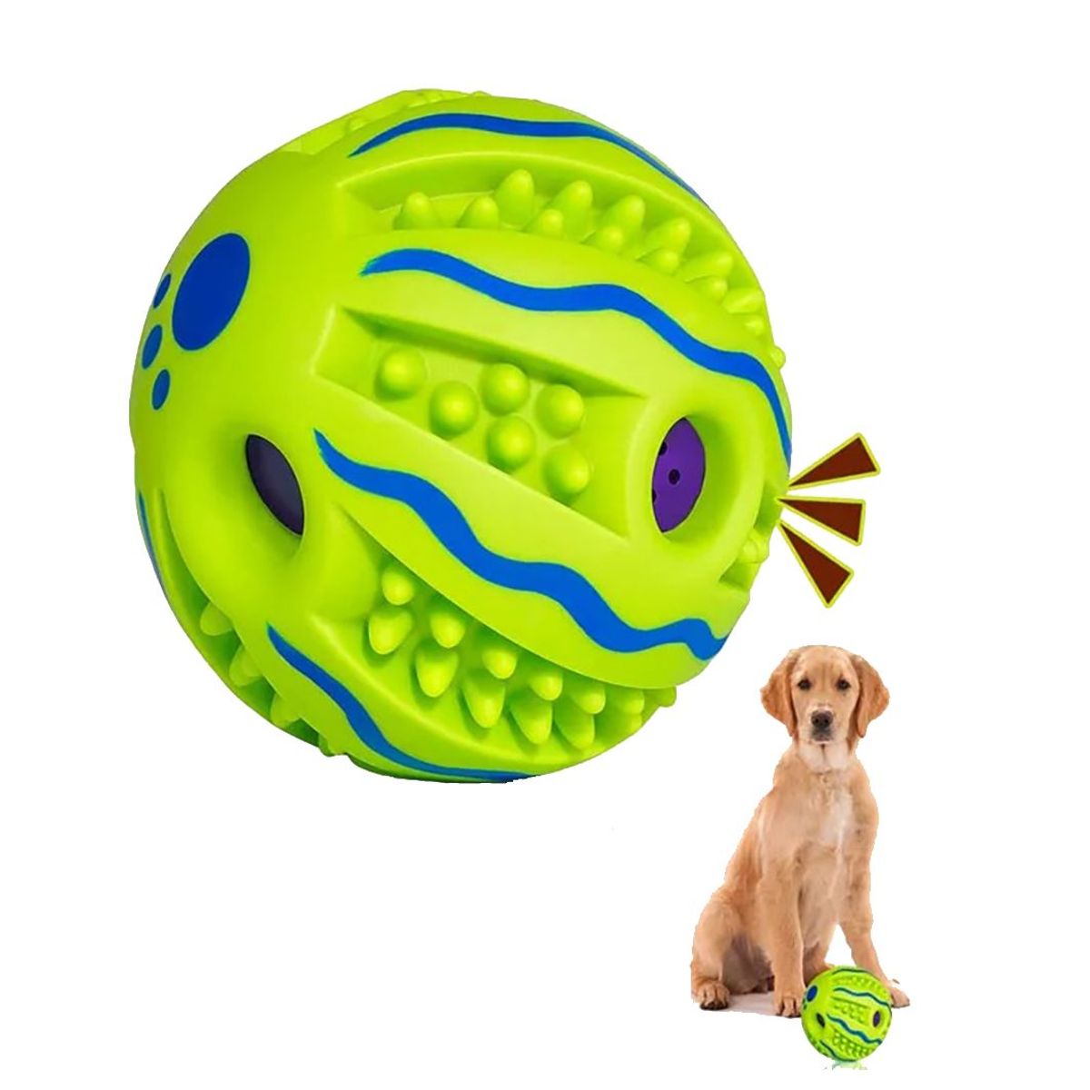 GENERICO - Pelota De Sonido Para Perro Con Textura D14cm