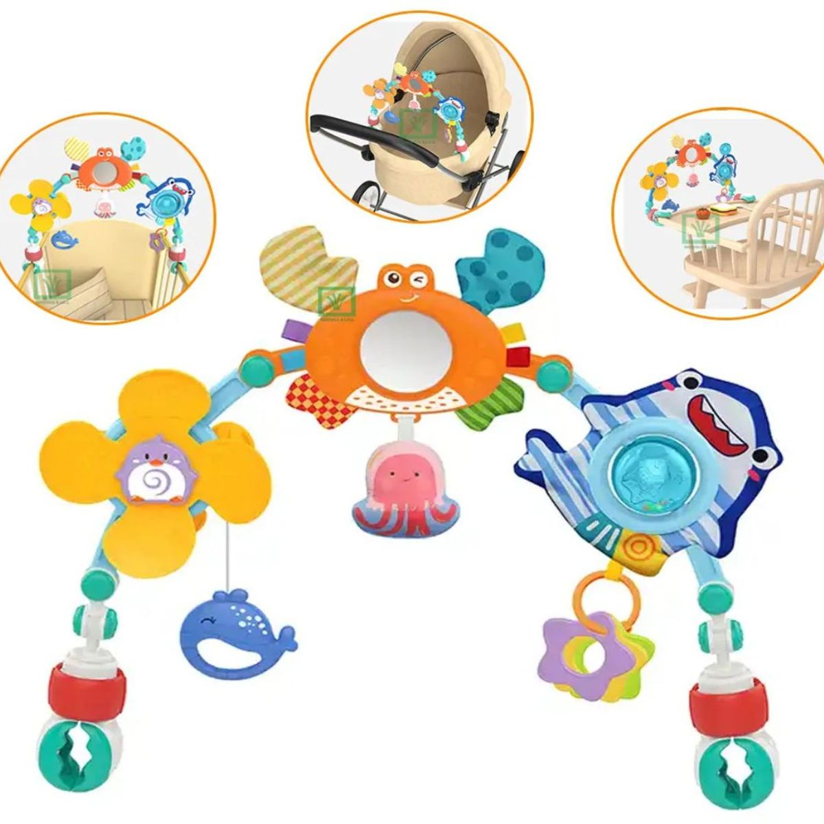 HUANGER - Arco Sonajero HE0305 con Sonidos y Texturas Multifuncional