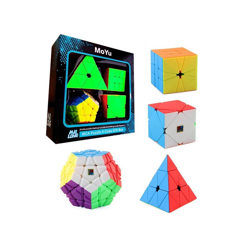 GENERICO - Set Cubos Mágicos Rubik En Caja X4 Piezas