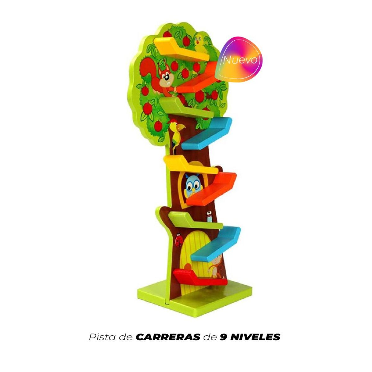 GENERICO - Pista De Carreras 9 Niveles Con Diseño De Árbol