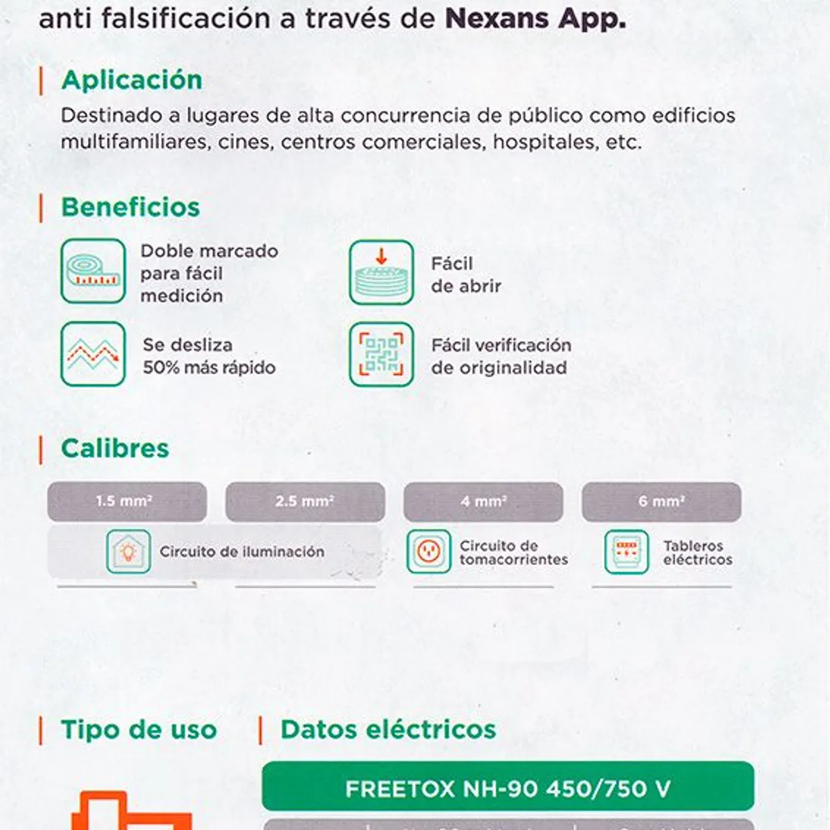 INDECO - CABLE NH-90 LIBRE HALOGENO 4mm2 BLANCO ROLLO DE 100m INDECO