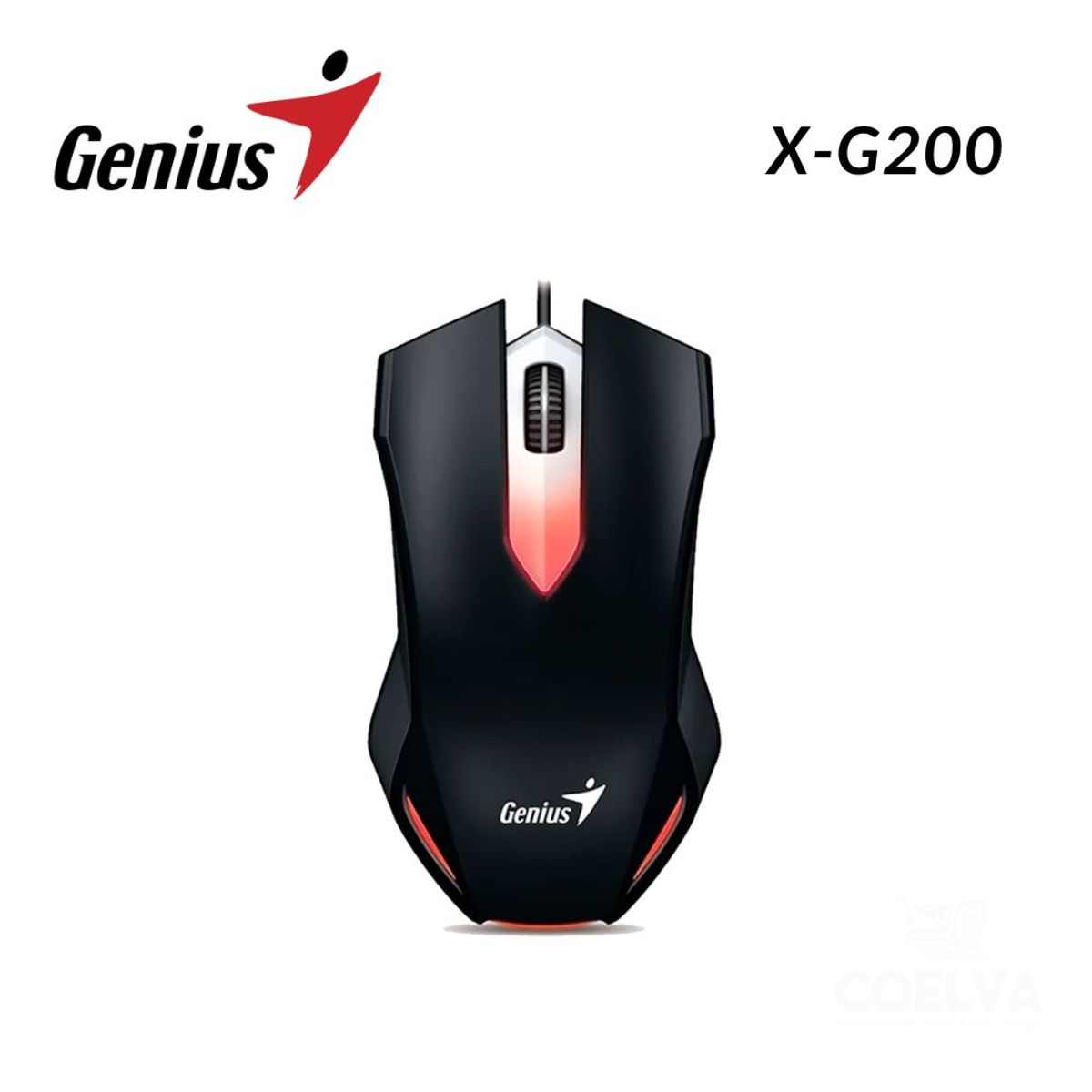 GENIUS - Mouse Alámbrico Genius X-G200 de 1000 DPI Conector USB - Negro