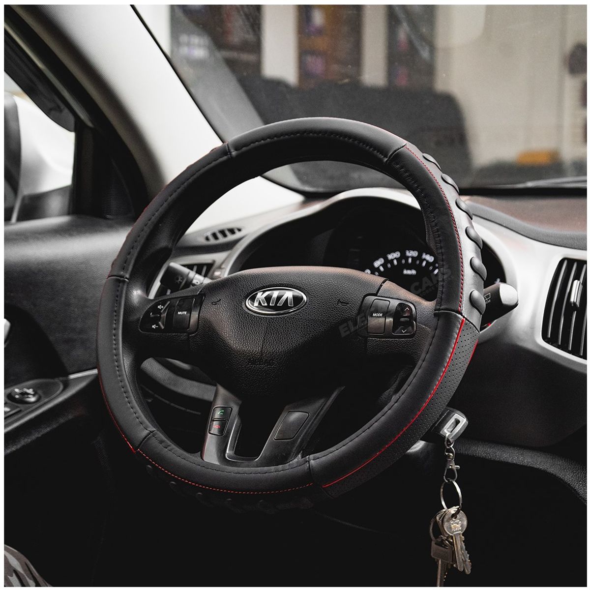 GENERICO - Antideslizantes Volante Funda Protectora Cuero Microfibra