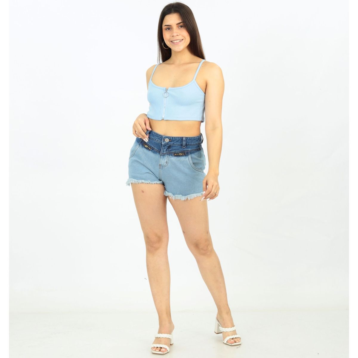 BENCUS JEANS - Short Jean Mujer dos tonos