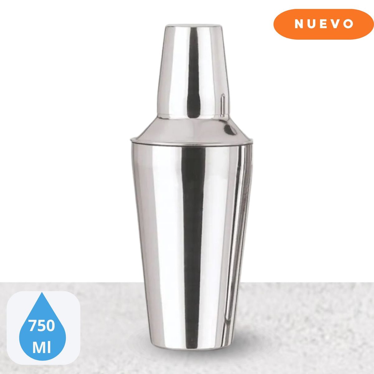 ICHIMATSU - Cocktelera Plateada Regular de 26 Oz (0.75Lt)