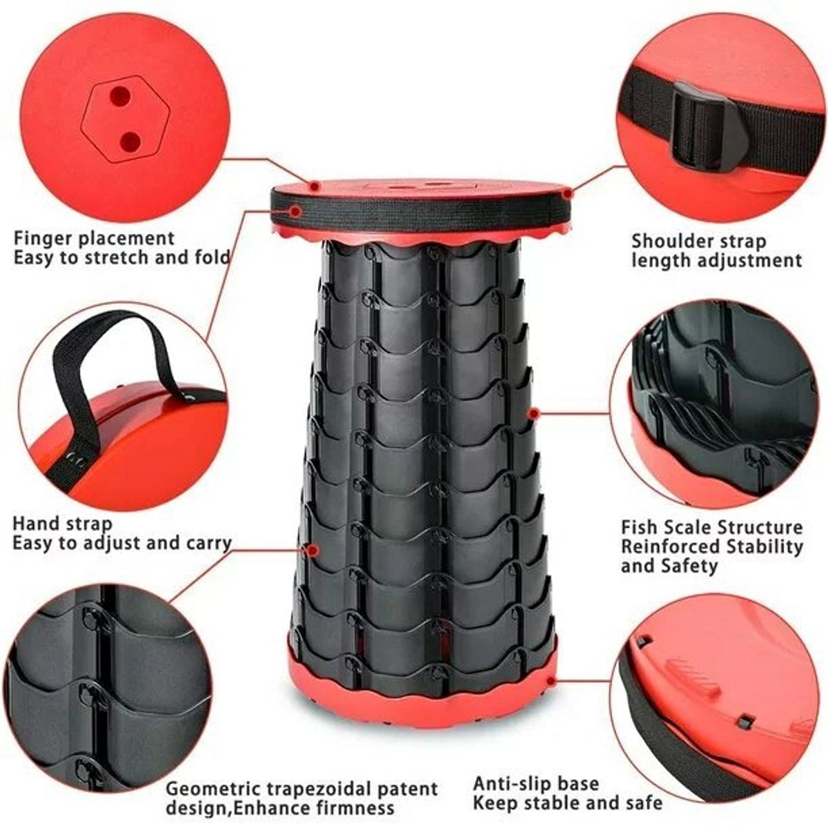 GENERICO - Taburete Banco Plegable Portátil  Navidad - Azul