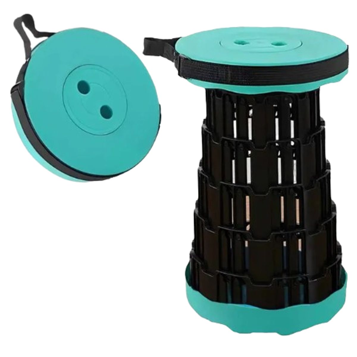 GENERICO - Taburete Banco Plegable Portátil Navidad - Turquesa