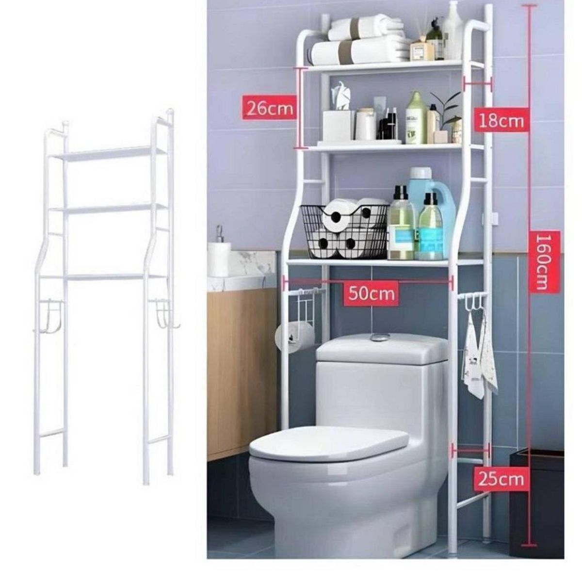 GENERICO - Estante Organizador Para Baño Inodoro Alta Calidad