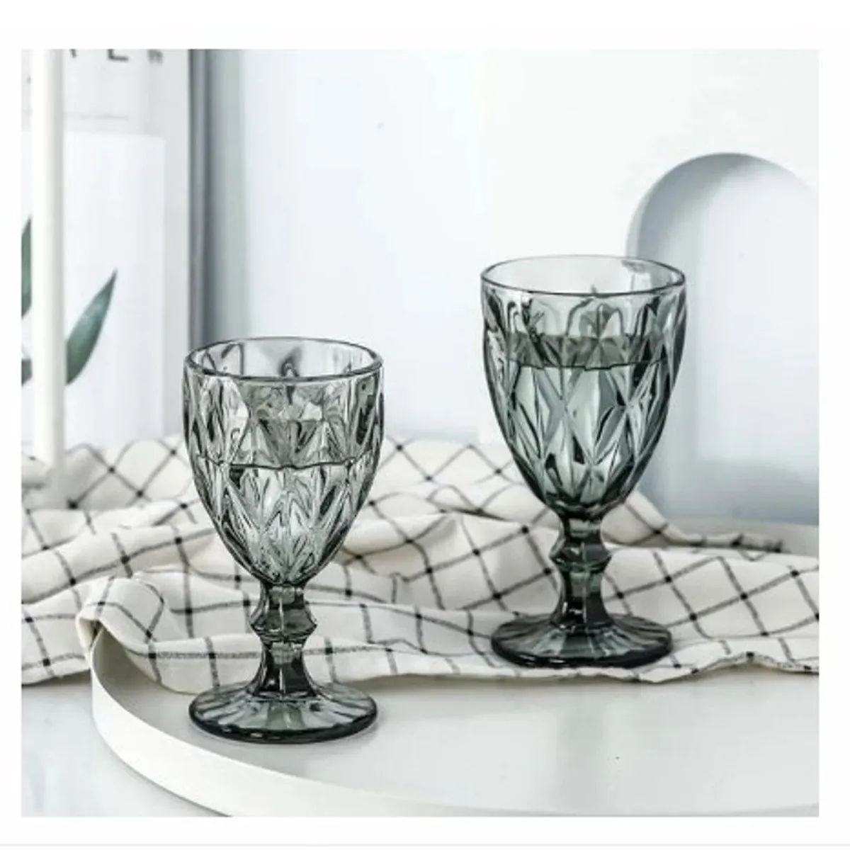 GENERICO - Copas Labradas NEGRO de Calidad 6 pzas