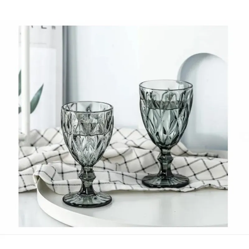 GENERICO - Copas Labradas NEGRO de Calidad 6 pzas