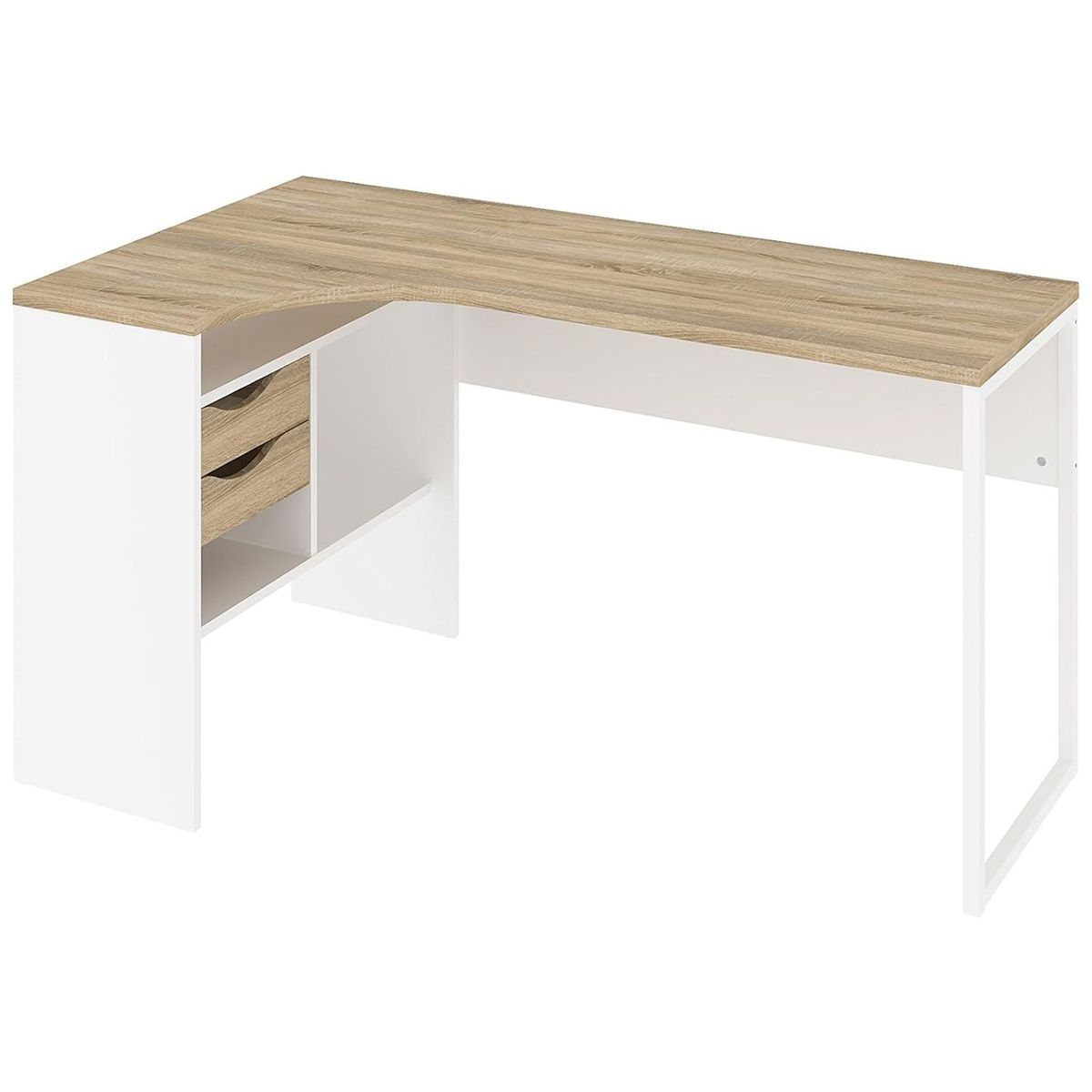 VENTITAS HOME - Escritorio de Oficina en L Rignonio Ventitas Home Duna y Blanco