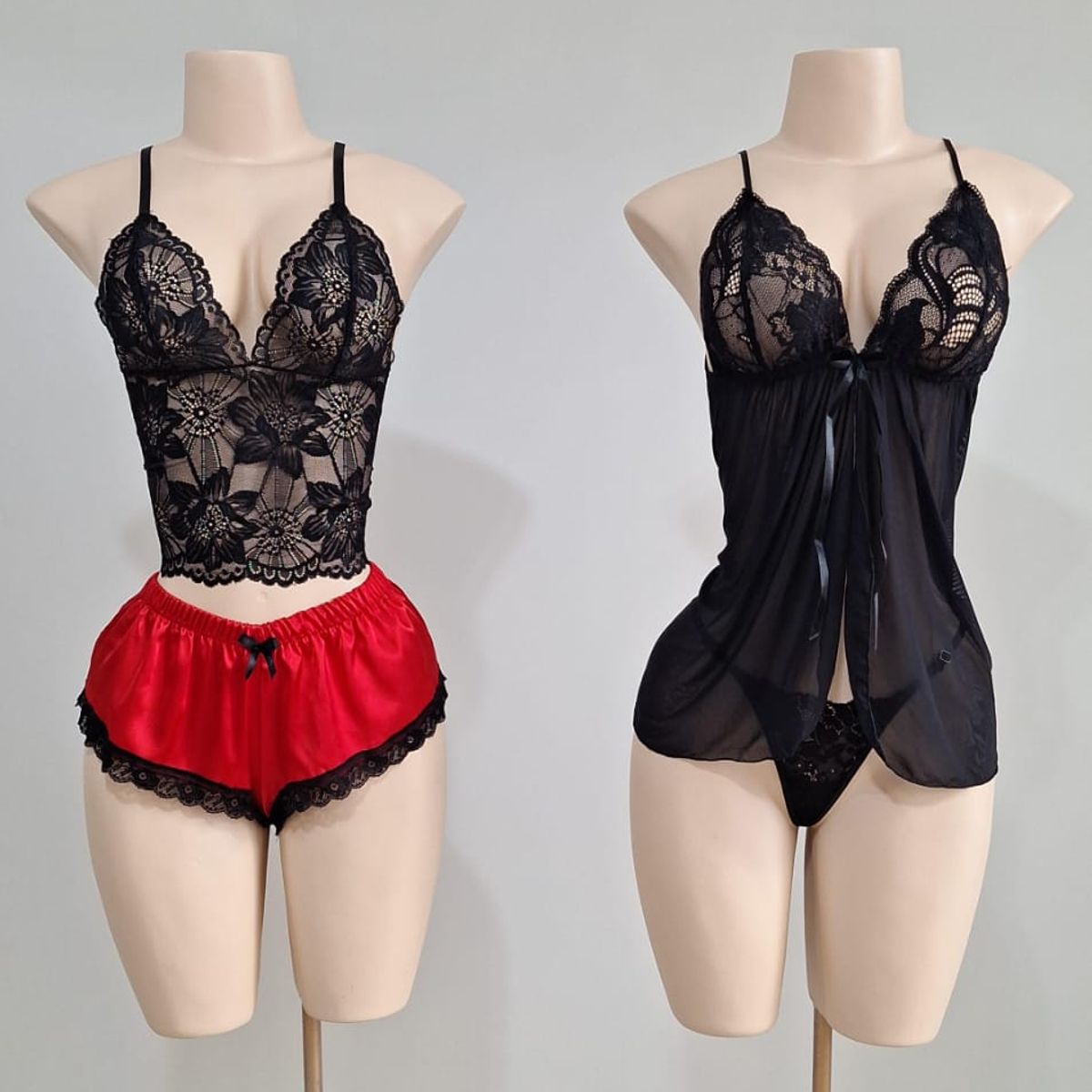 GENERICO - PACK 8 PRENDAS, PIJAMA / BABYDOLL Y TRUZAS  TALLAS S M L