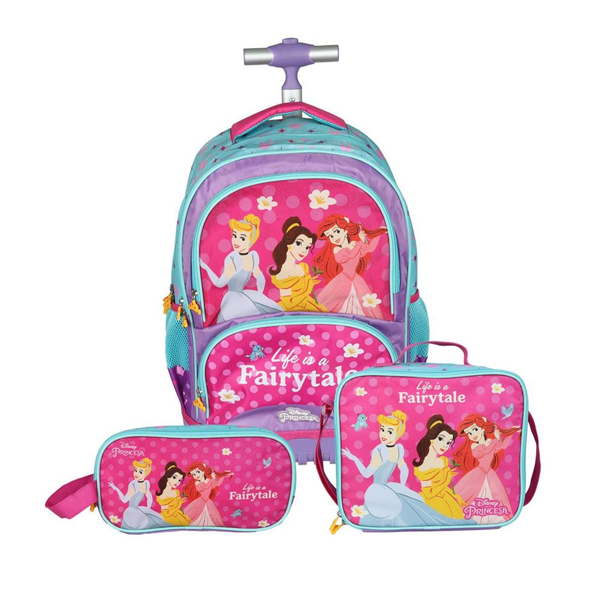 ARTESCO - Set Princesas Fairytale Mochirueda  Lonchera  Cartuchera