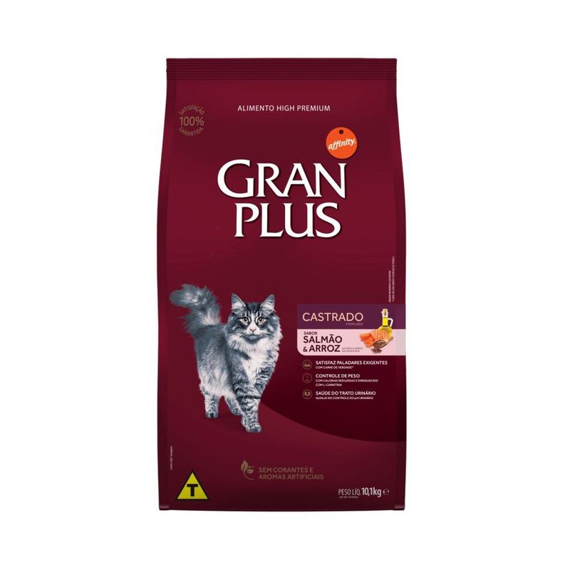 GRAN PLUS - Gran plus Gatos Castrados Adultos Salmon y Arroz 10 kg.