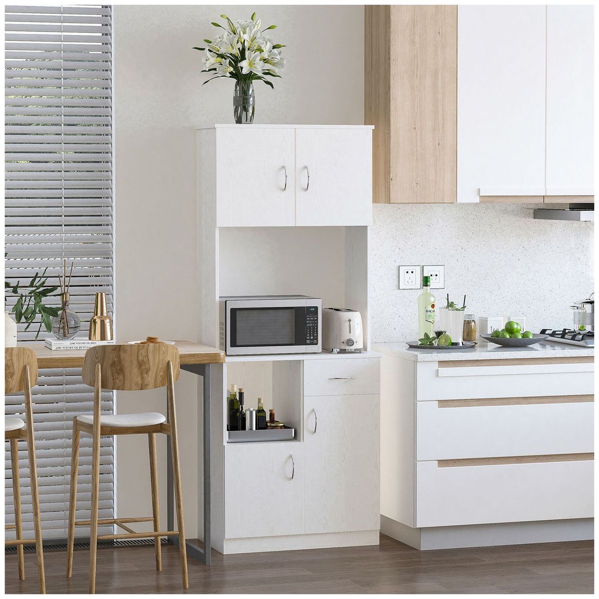 VENTITAS HOME - Repostero de Cocina Rujel Ventitas Home Blanco