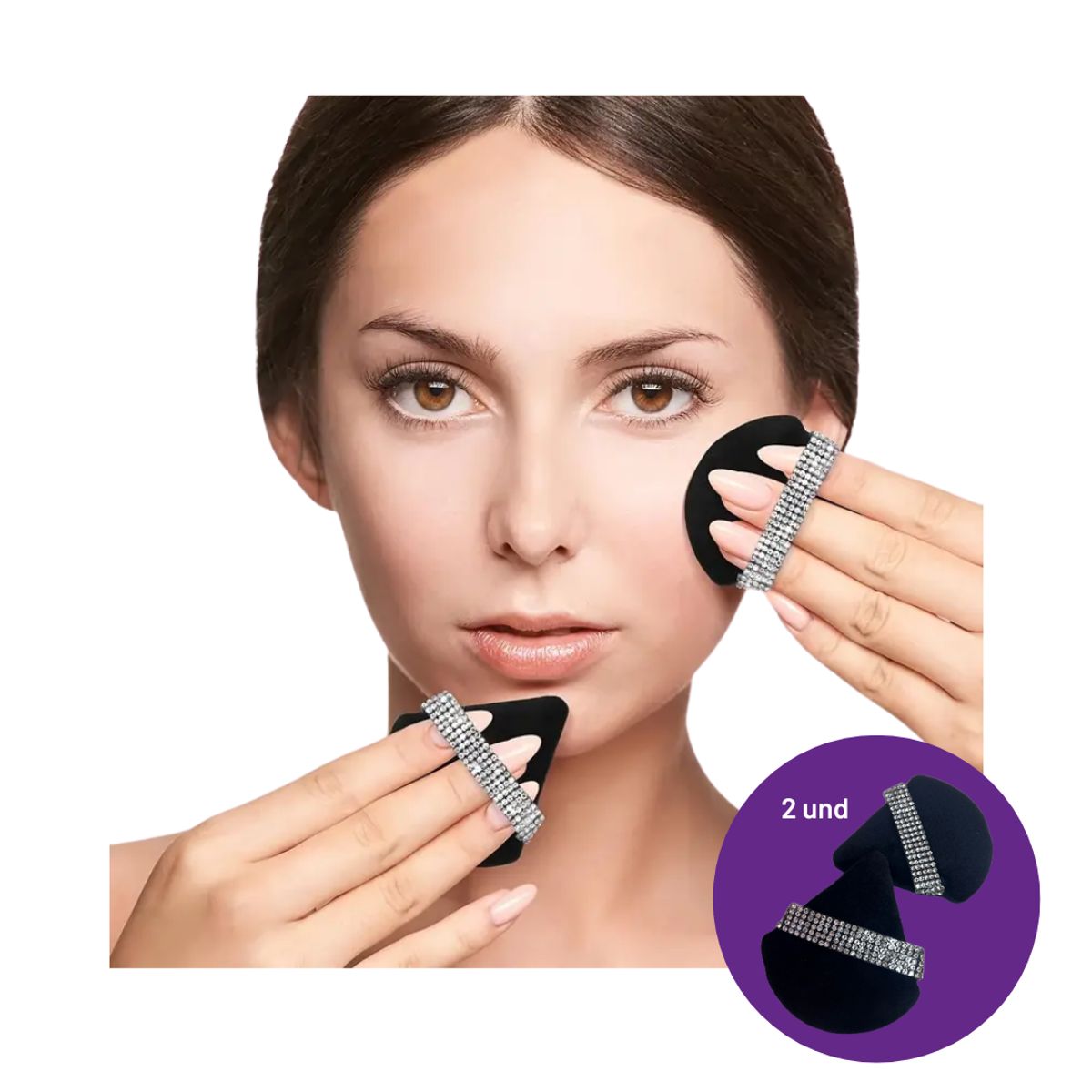 GENERICO - Borla Triangular de Maquillaje 2 und Negro