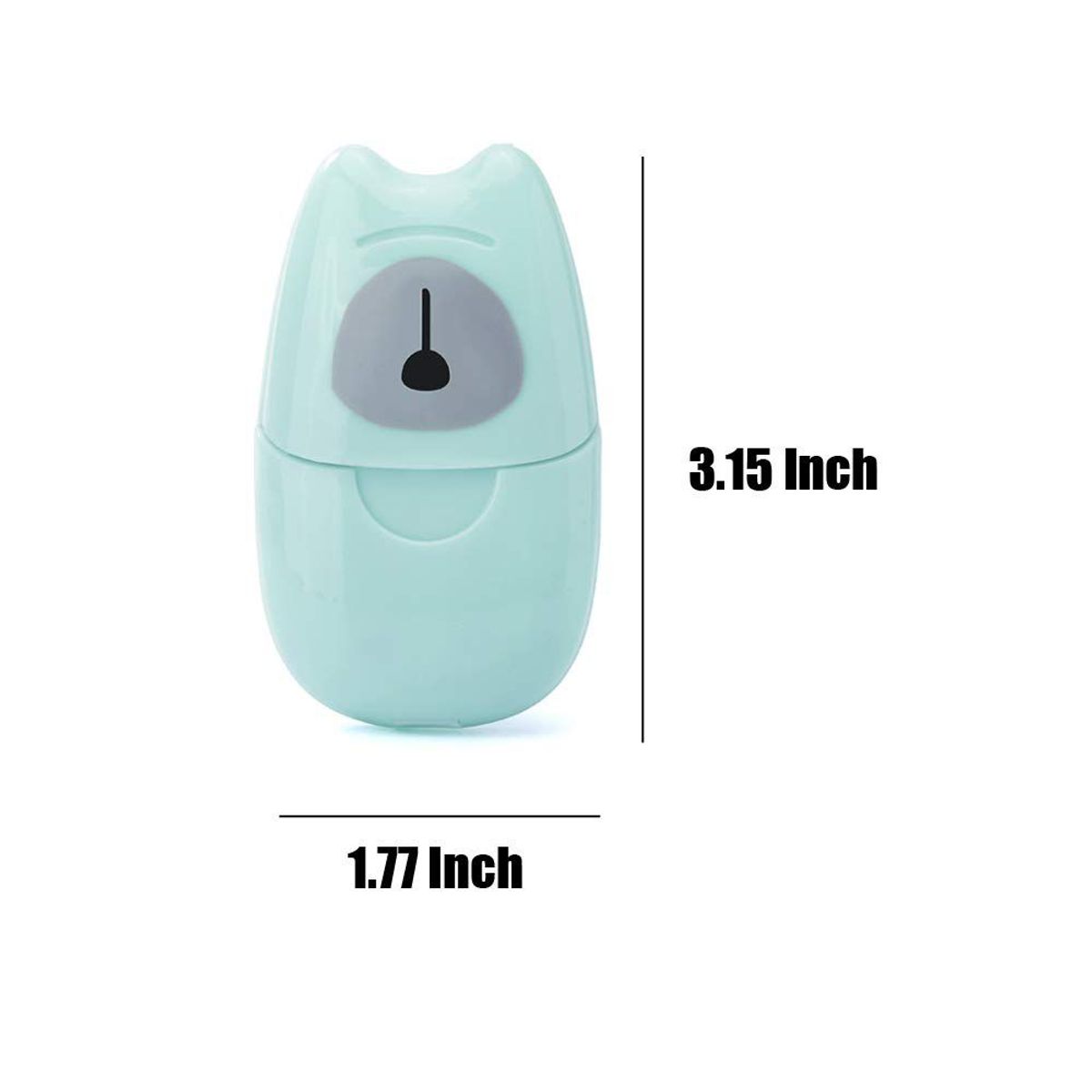 GENERICO - Mini hojas de papel de jabón de viaje portátiles VERDE