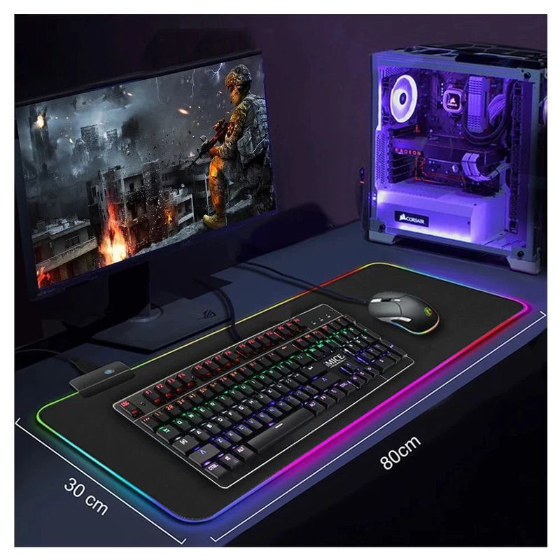 OEM - Pad Mouse Gamer RGB Calidad Premium XL 80cm x 30cm x 04mm